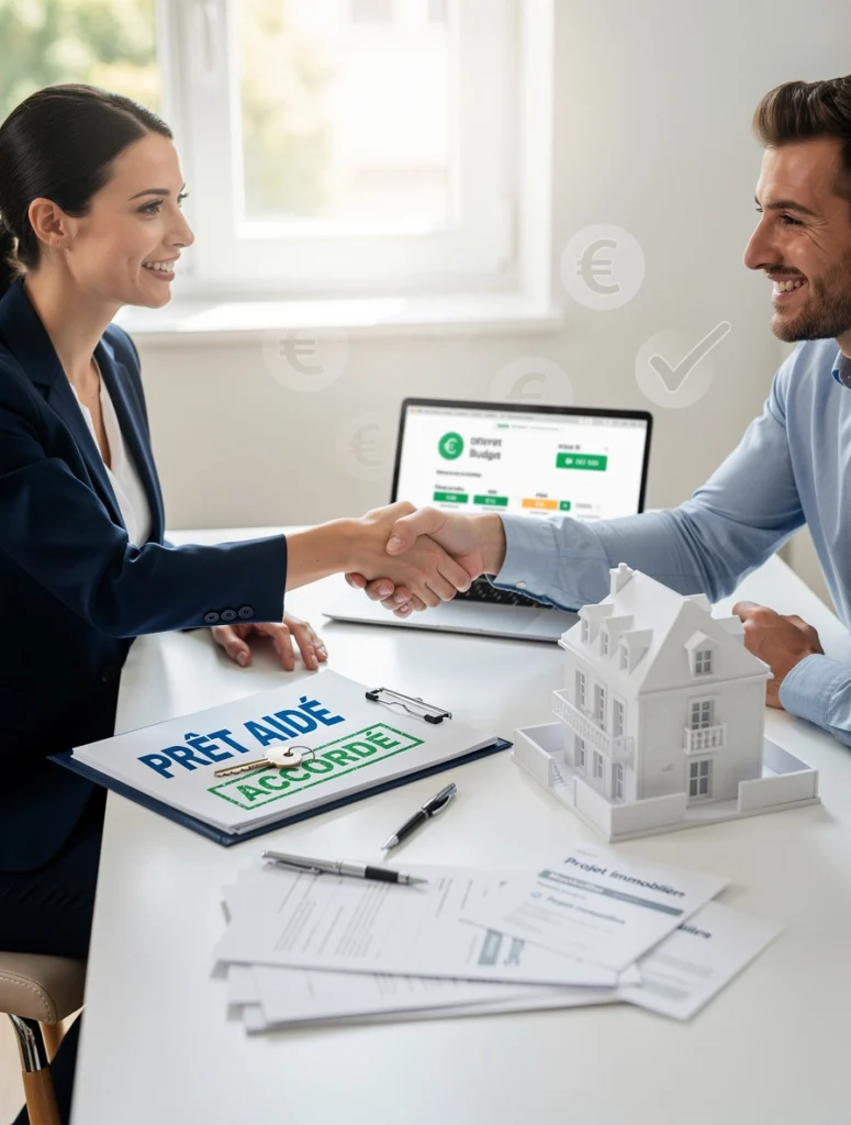 une banquière discute avec un futur propriétaire